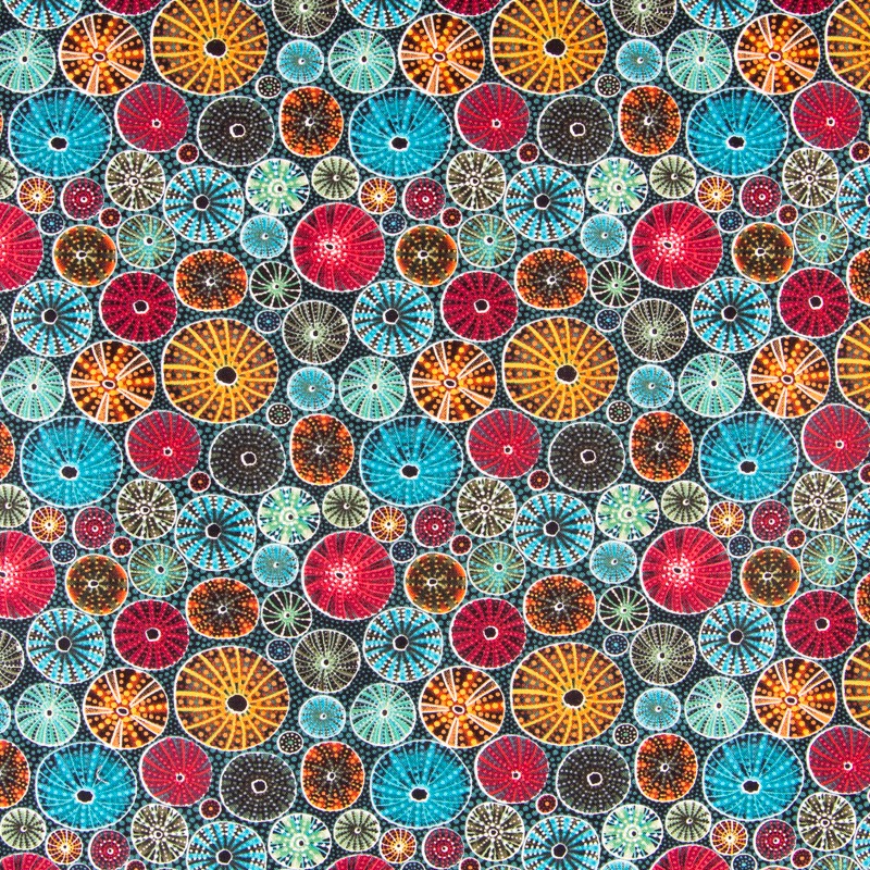 Tissu Patchwork Psychédélique Multicolore - Ribes y Casals