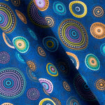 Tissu Patchwork Ronds Bleu - Ribes y Casals