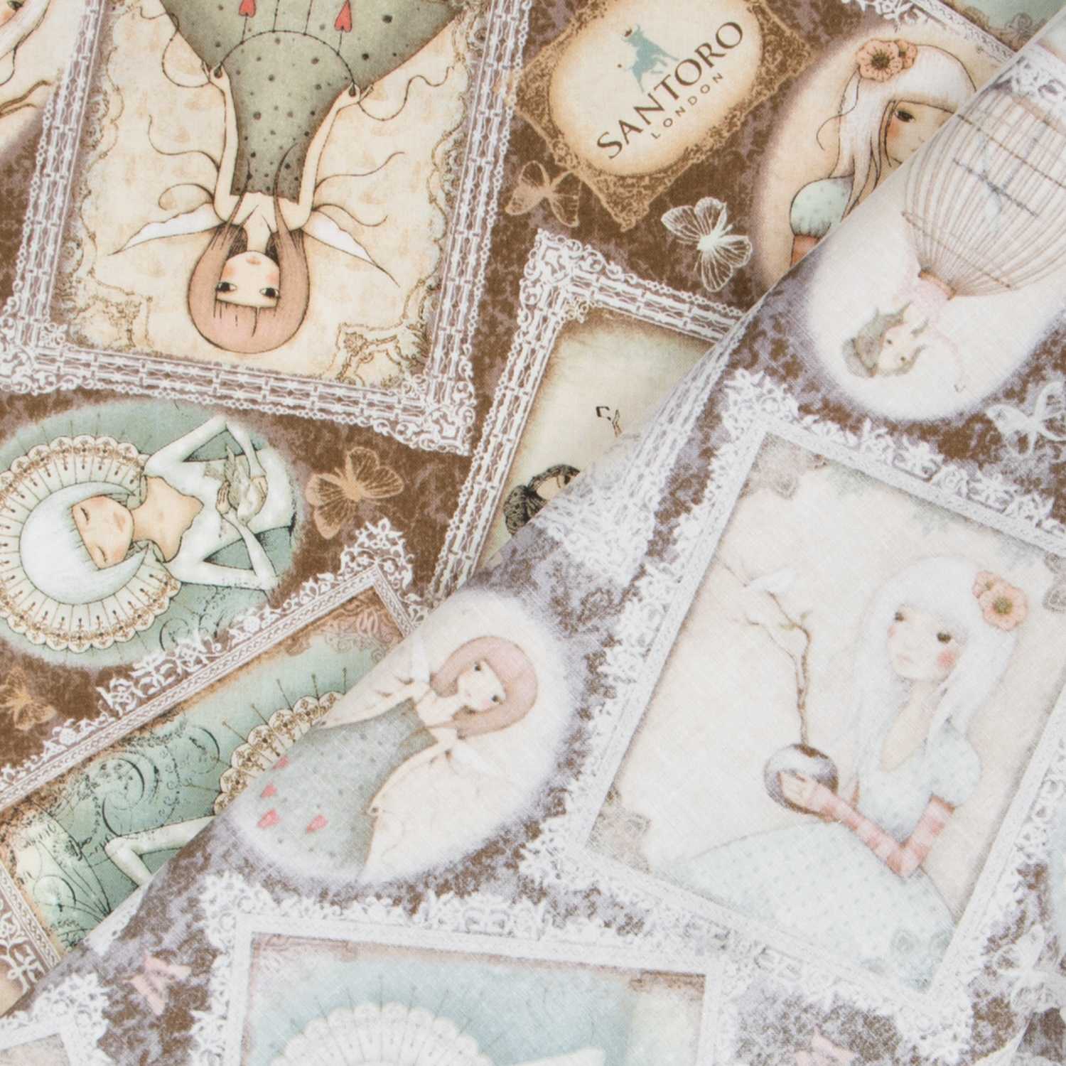 Tissu Patchwork Santoro&#39;s Mirabelle Camel - Ribes y Casals