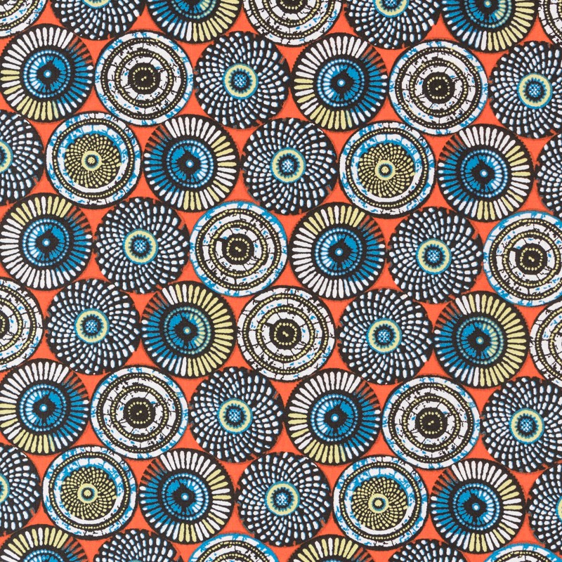 Tissu Patchwork Soweto Orange - Ribes y Casals
