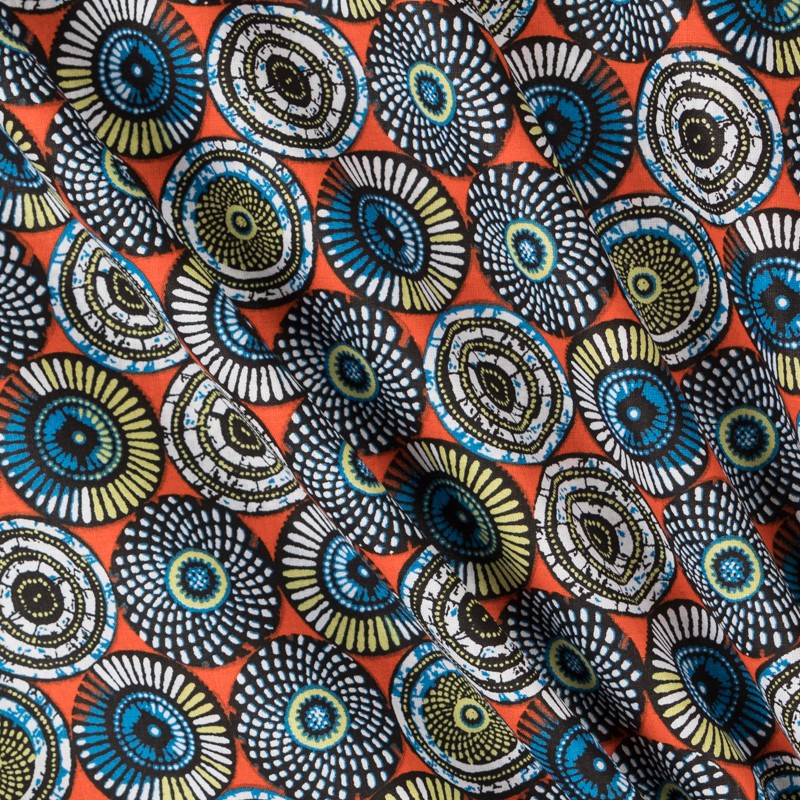 Tissu Patchwork Soweto Orange - Ribes y Casals