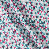 Tissu Patchwork Triangles Fuchsia - Ribes y Casals