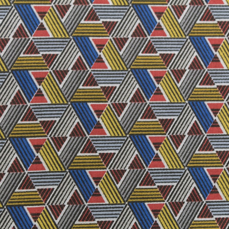 Tissu Patchwork Triangles Rouge - Ribes y Casals