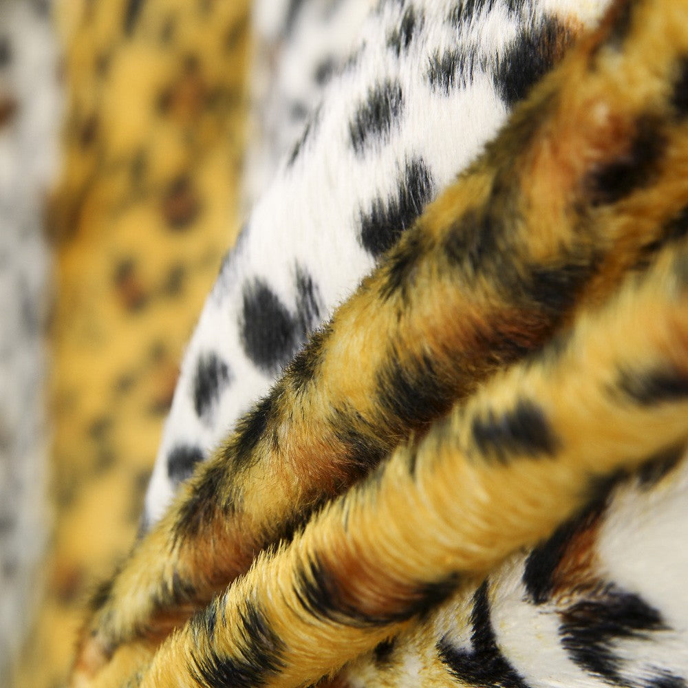 Tissu Fausse Fourrure Léopard Jaune - Ribes y Casals