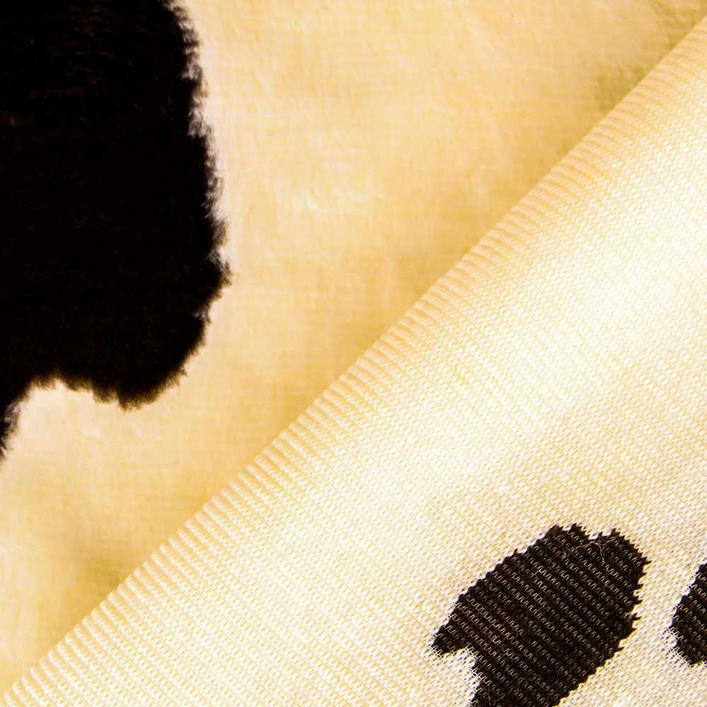 Tissu Poil Court Blanc Noir - Ribes y Casals