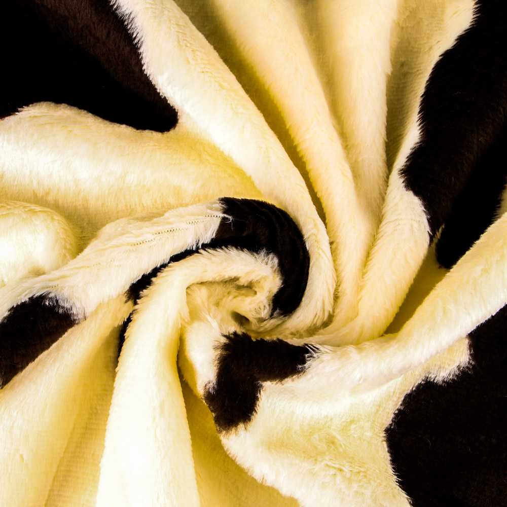 Tissu Poil Court Blanc Noir - Ribes y Casals