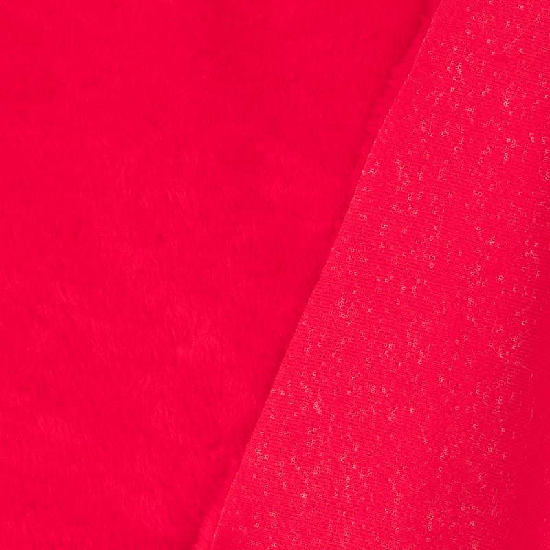 Tissu coupon poils courts rouge 130x150 cm - Ribes y Casals