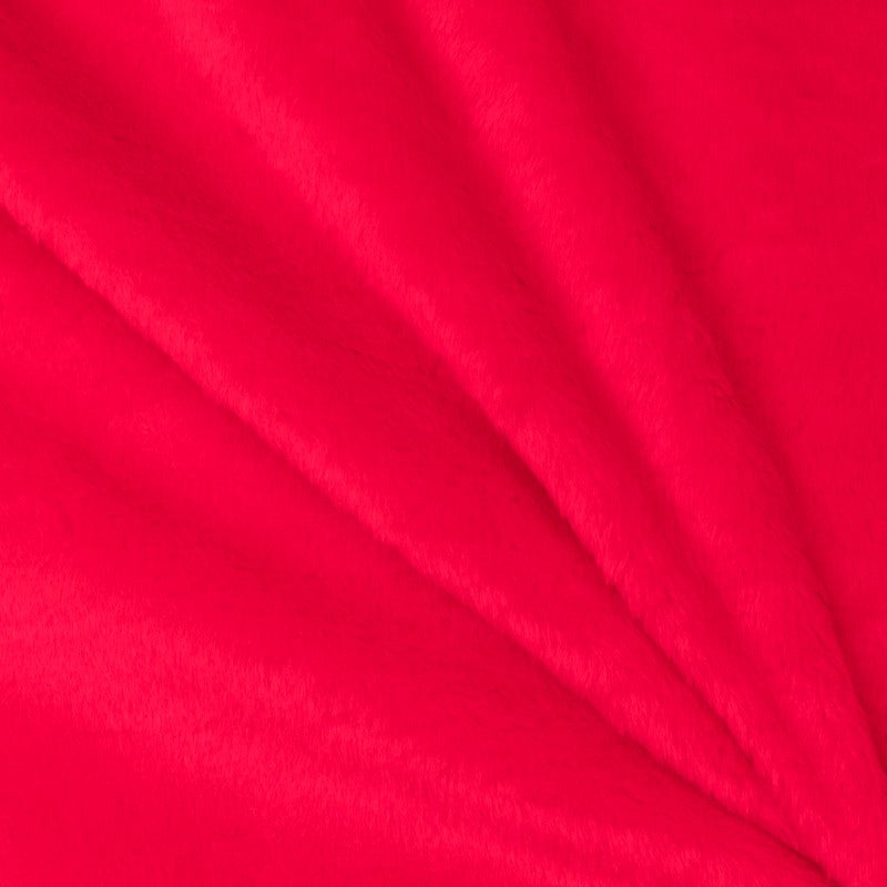 Tissu coupon poils courts rouge 130x150 cm - Ribes y Casals