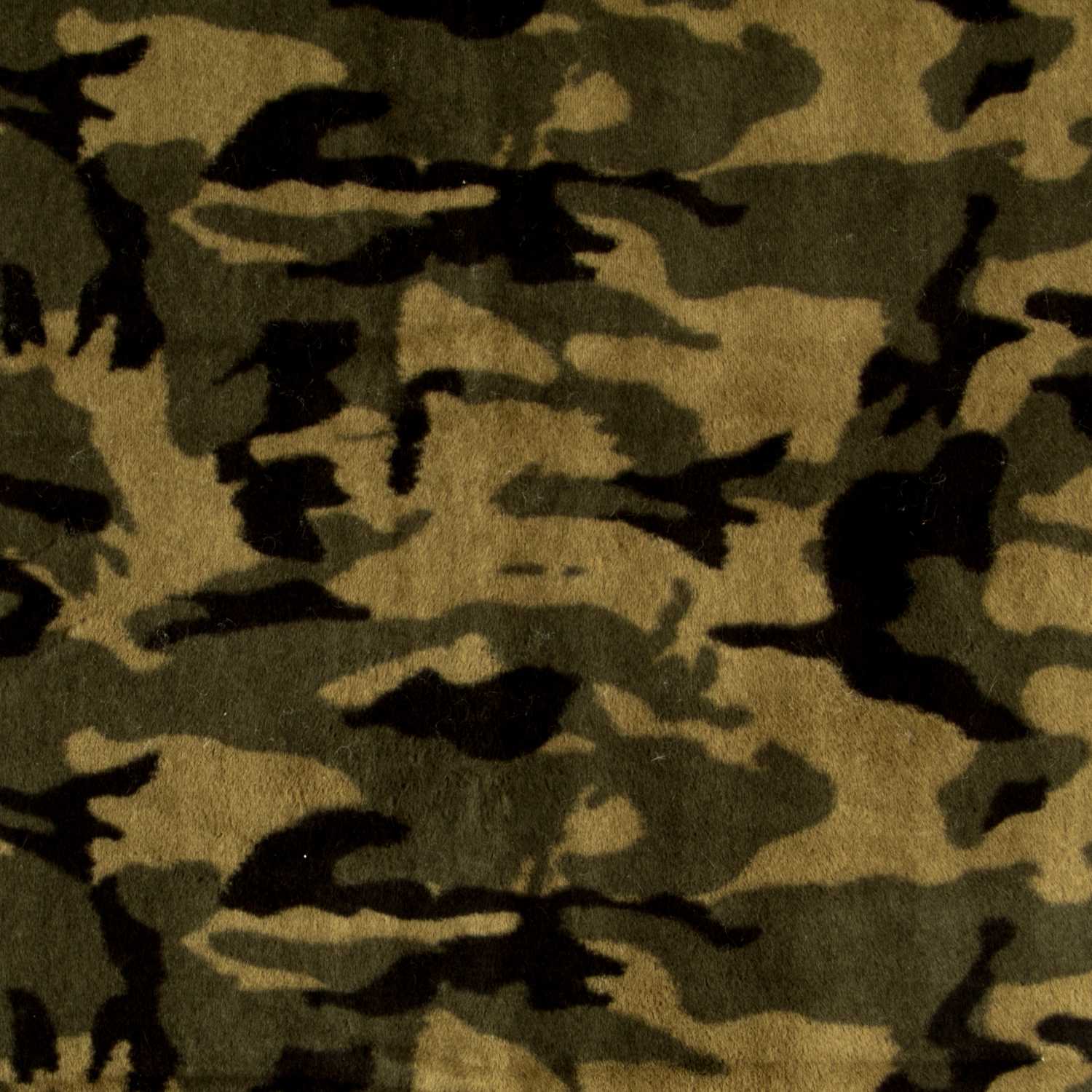 Tissu Poil  Court Vert Militaire - Ribes y Casals