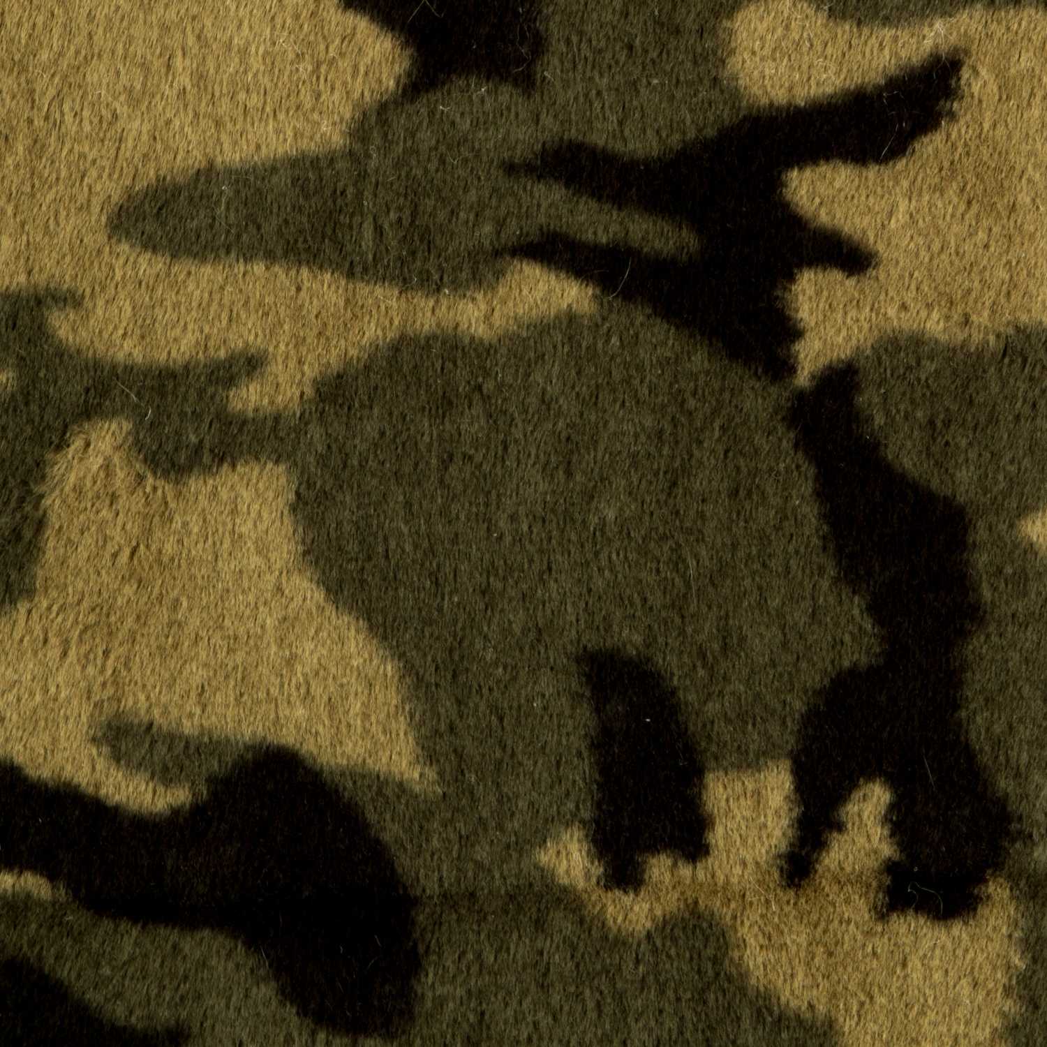 Tissu Poil  Court Vert Militaire - Ribes y Casals