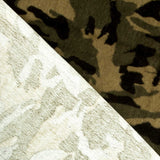 Tissu Poil  Court Vert Militaire - Ribes y Casals