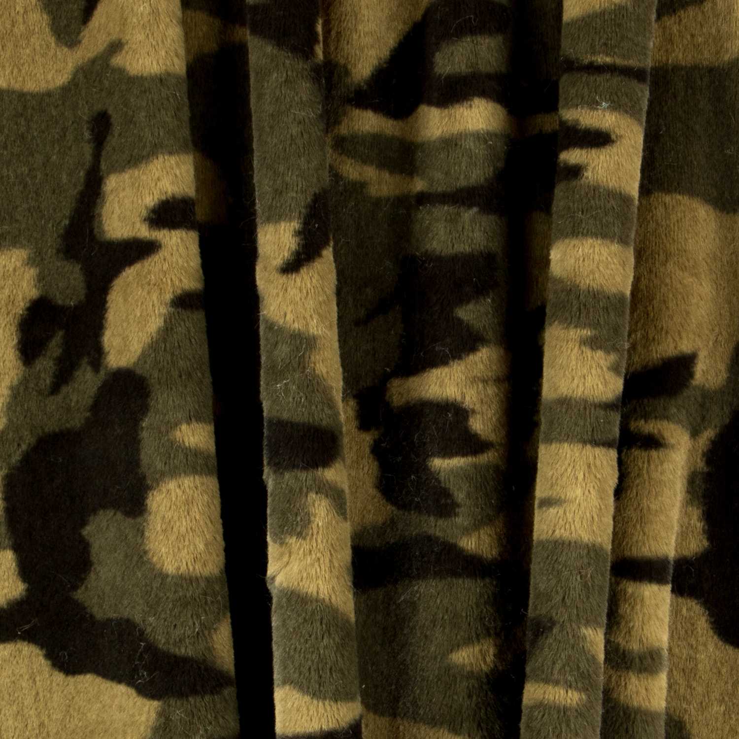 Tissu Poil  Court Vert Militaire - Ribes y Casals