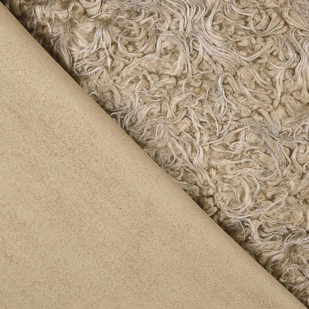 Tissu Fourrure Beige Punk Hiver - Ribes y Casals