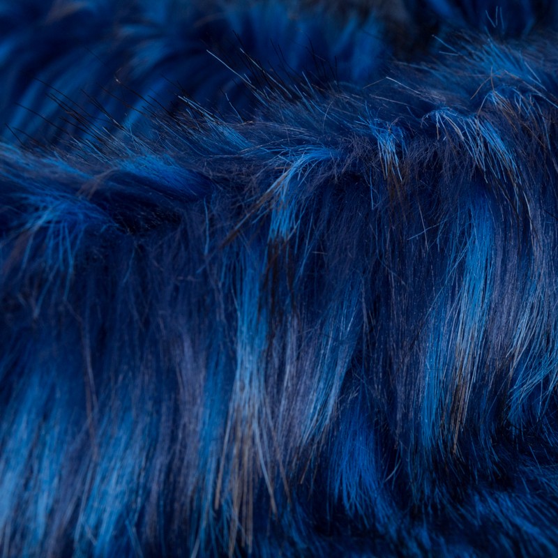 Tissu Poil Long Bleu Bicolor - Ribes y Casals