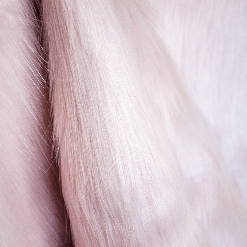 Tissu Poil Long Uni Rose Nude - Ribes y Casals