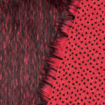 Tissu Poil Long Rouge Bicolor - Ribes y Casals