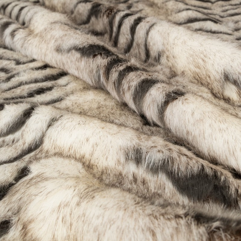 Tissu Poil Long Trigre Blanc - Ribes y Casals