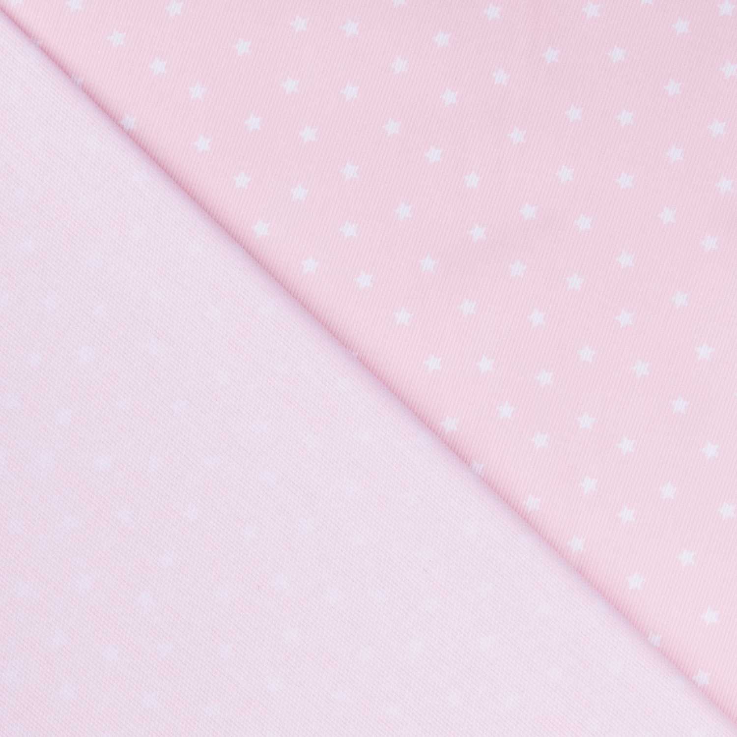 Tissu Piqué Canutillo Étoiles Rose - Ribes y Casals