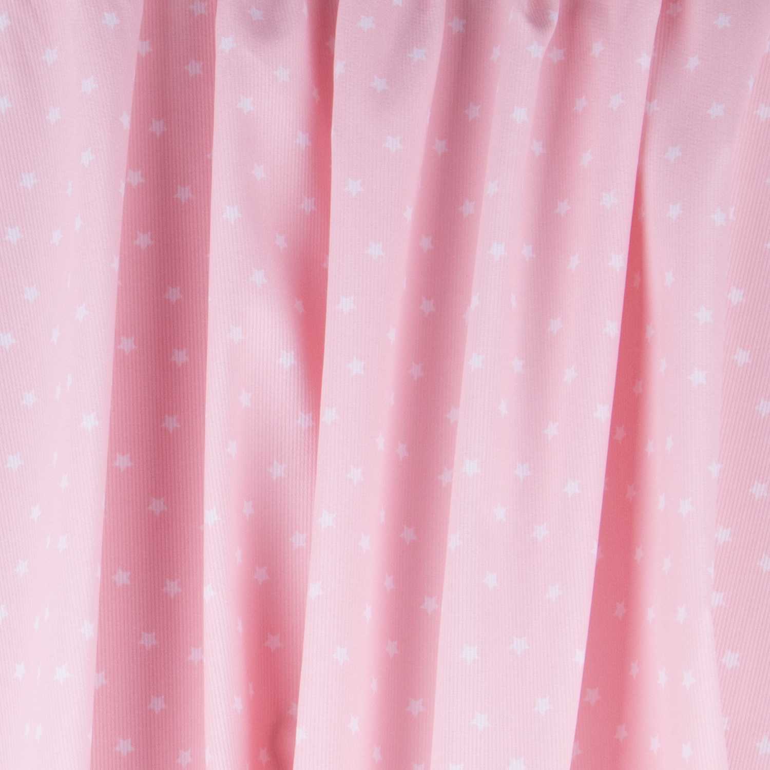 Tissu Piqué Canutillo Étoiles Rose - Ribes y Casals