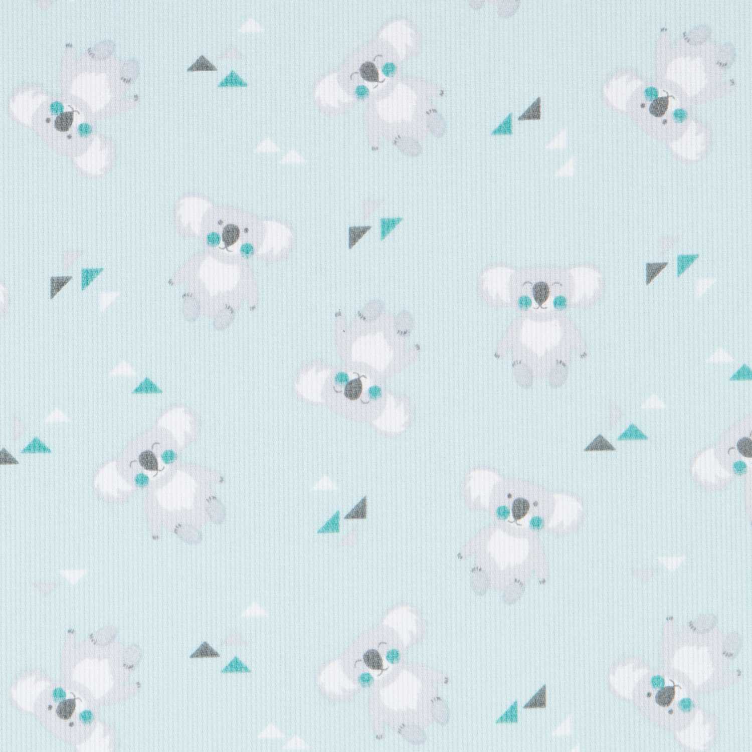 Tissu Piqué Canutillo Koala Vert - Ribes y Casals