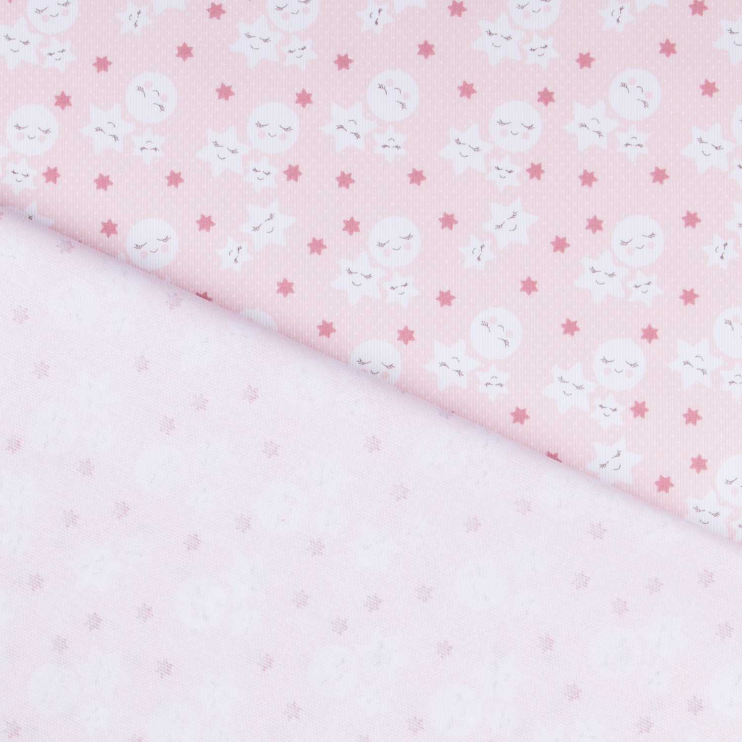 Tissu Piqué Canutillo Lune Rose - Ribes y Casals