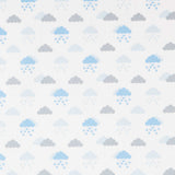 Tissu Piqué Canutillo Nuages Bleu - Ribes y Casals