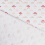 Tissu Piqué Canutillo Nuages Rose - Ribes y Casals