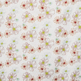 Tissu Piqué Imprimé à Fleurs Rouges - Ribes y Casals