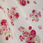 Tissu Piqué Imprimé Bouquet Rose - Ribes y Casals