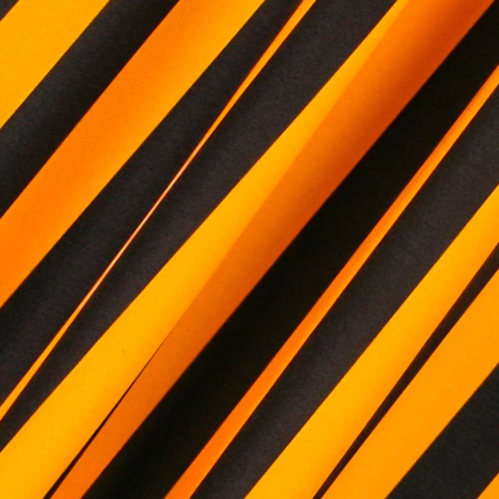 Tissu Élastique Rayures Noir Orange 23mm - Ribes y Casals