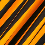 Tissu Élastique Rayures Noir Orange 23mm - Ribes y Casals