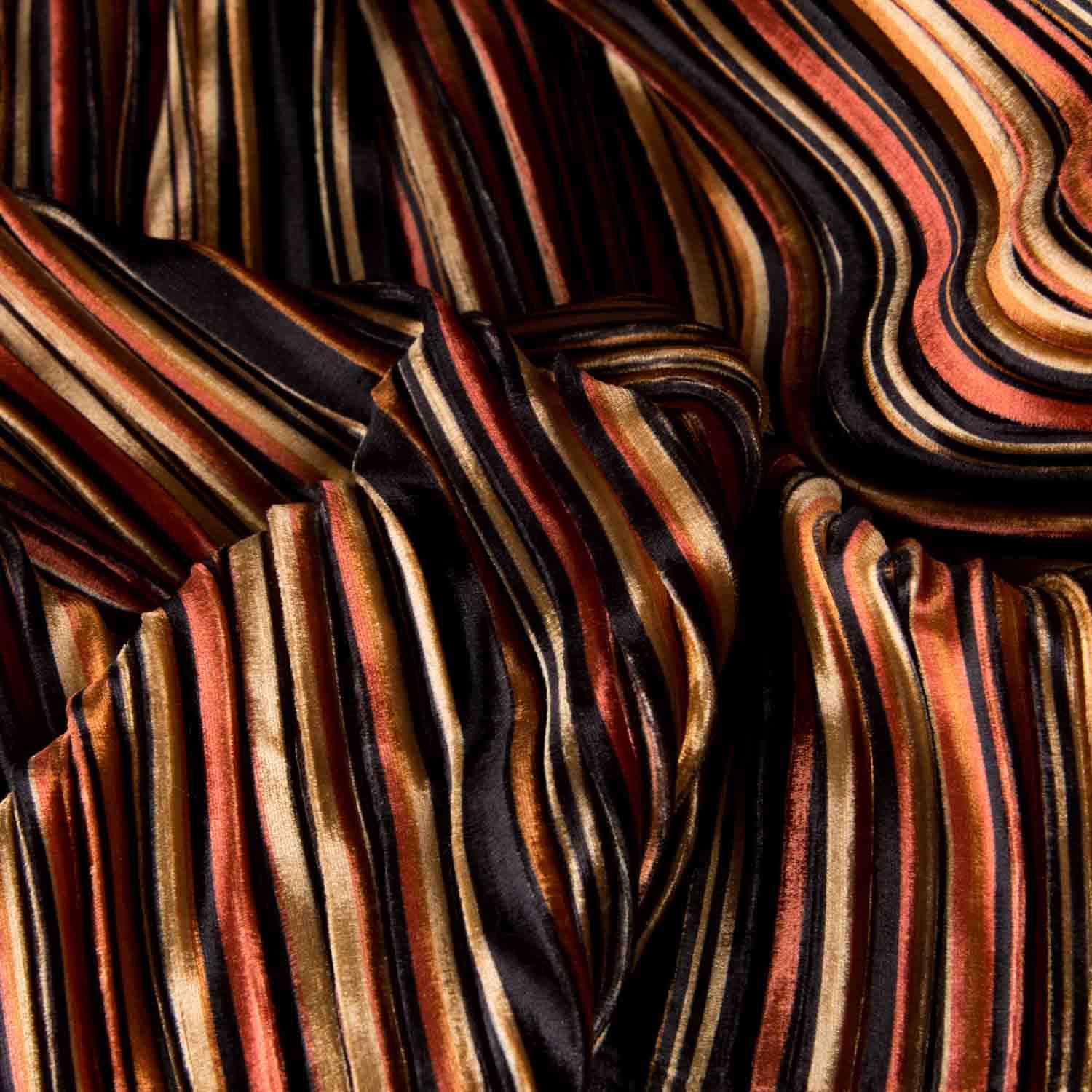 Tela Plisado Soleil Terciopelo Marrón - Ribes y Casals