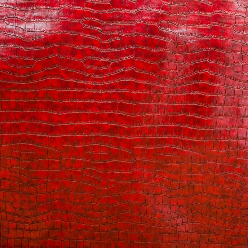 Similicuir Crocodile Grenat - Ribes y Casals