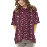 Tissu Poncho Losange Grenat - Ribes y Casals