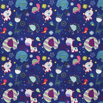 Popeline Coton Animaux Mauve - Ribes y Casals