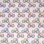 Popeline Coton Bicyclettes Rose - Ribes y Casals