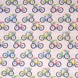 Popeline Coton Bicyclettes Rose - Ribes y Casals