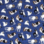 Popeline Coton Carlin Fond Bleu - Ribes y Casals