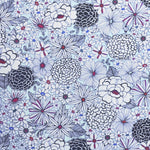 Popeline de Coton Fleurs Gris Vert - Ribes y Casals