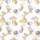 Popeline Coton Little Rabbit Blanc - Ribes y Casals