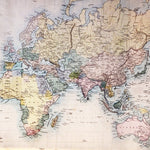 Popeline Coton Mappemonde Sable - Ribes y Casals