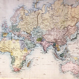 Popeline Coton Mappemonde Sable - Ribes y Casals