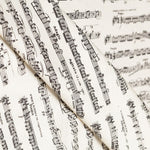 Popeline de Coton Notes Musicales Écru - Ribes y Casals