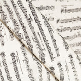 Popeline de Coton Notes Musicales Écru - Ribes y Casals