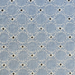 Popeline Brodée Rond Bleu Denim - Ribes y Casals