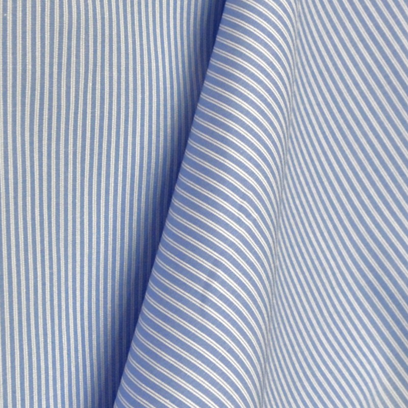 Popeline Chemise Rayures Bleu - Ribes y Casals