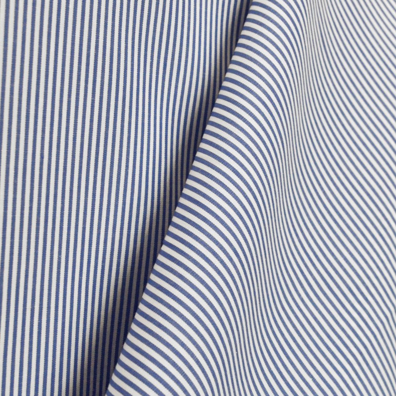Popeline Chemise Rayures Vichy Bleu - Ribes y Casals