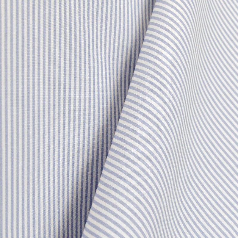 Popeline Chemise Rayures Vichy Bleu Ciel - Ribes y Casals