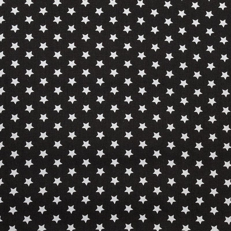 Popeline Étoiles Fond Noir - Ribes y Casals