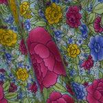 Popeline Flamenco Oeillet Fond Aigue-Marine - Ribes y Casals